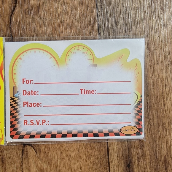 Racecar Birthday Invitations - Picture 3 of 4